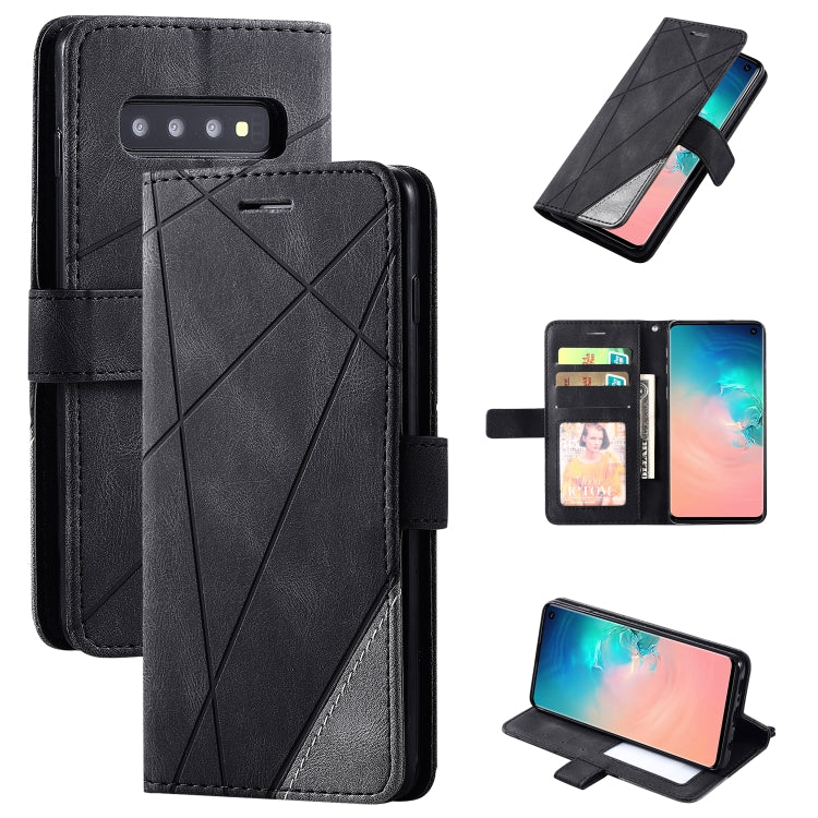 Skin Feel Splicing Horizontal Flip Leather Case with Holder & Card Slots & Wallet & Photo Frame, For Samsung Galaxy S9 Plus, For Samsung Galaxy S9, For Samsung Galaxy S10 Plus, For Samsung Galaxy S10