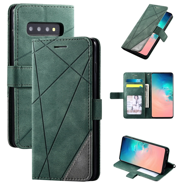 Skin Feel Splicing Horizontal Flip Leather Case with Holder & Card Slots & Wallet & Photo Frame, For Samsung Galaxy S9 Plus, For Samsung Galaxy S9, For Samsung Galaxy S10 Plus, For Samsung Galaxy S10