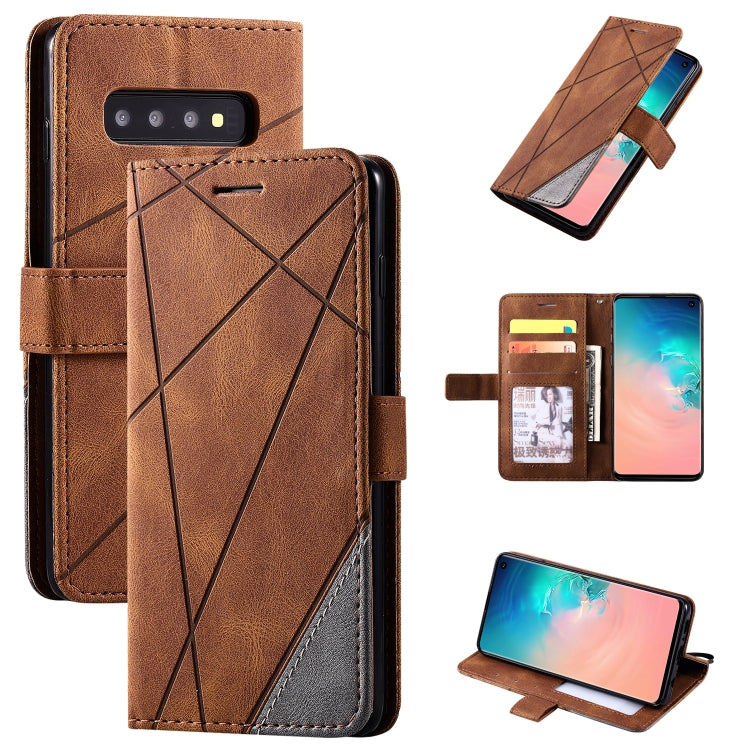 Skin Feel Splicing Horizontal Flip Leather Case with Holder & Card Slots & Wallet & Photo Frame, For Samsung Galaxy S9 Plus, For Samsung Galaxy S9, For Samsung Galaxy S10 Plus, For Samsung Galaxy S10