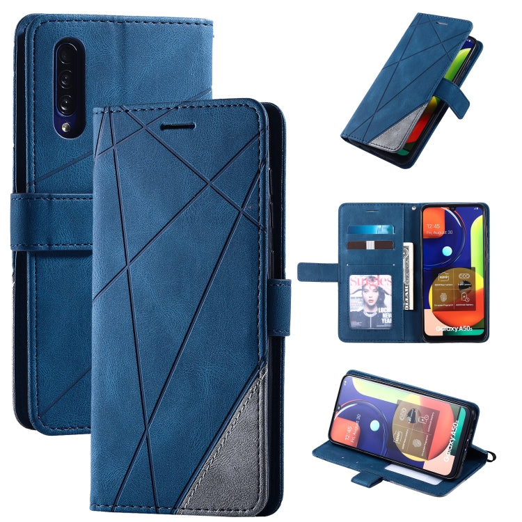 Skin Feel Splicing Horizontal Flip Leather Case with Holder & Card Slots & Wallet & Photo Frame, For Samsung Galaxy S8, For Samsung Galaxy J6, For Samsung Galaxy A50, For Samsung Galaxy A8(2018)