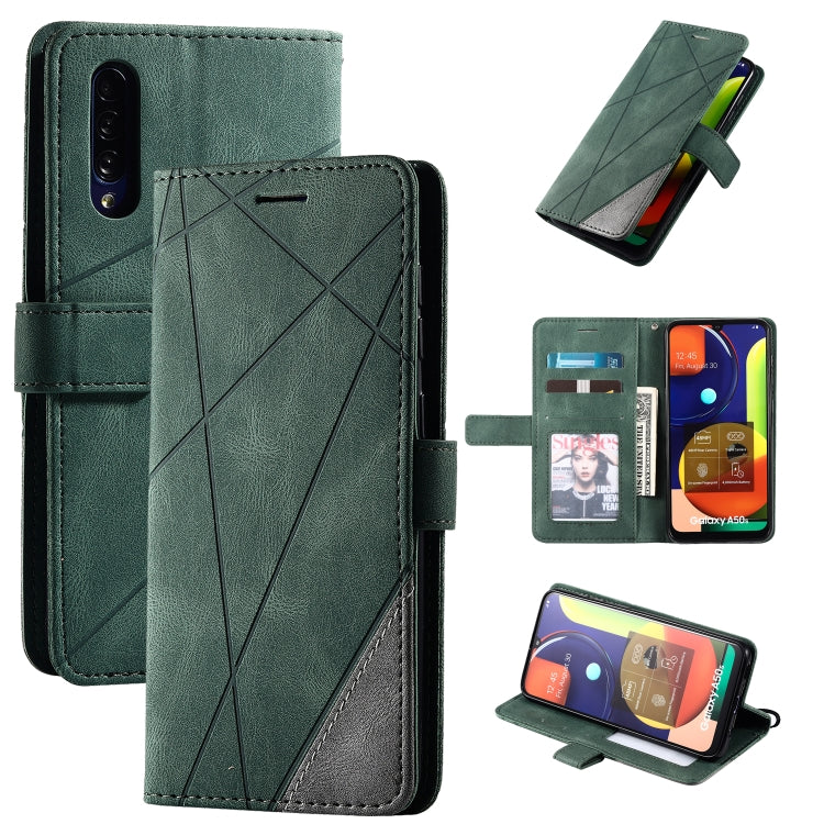 Skin Feel Splicing Horizontal Flip Leather Case with Holder & Card Slots & Wallet & Photo Frame, For Samsung Galaxy S8, For Samsung Galaxy J6, For Samsung Galaxy A50, For Samsung Galaxy A8(2018)