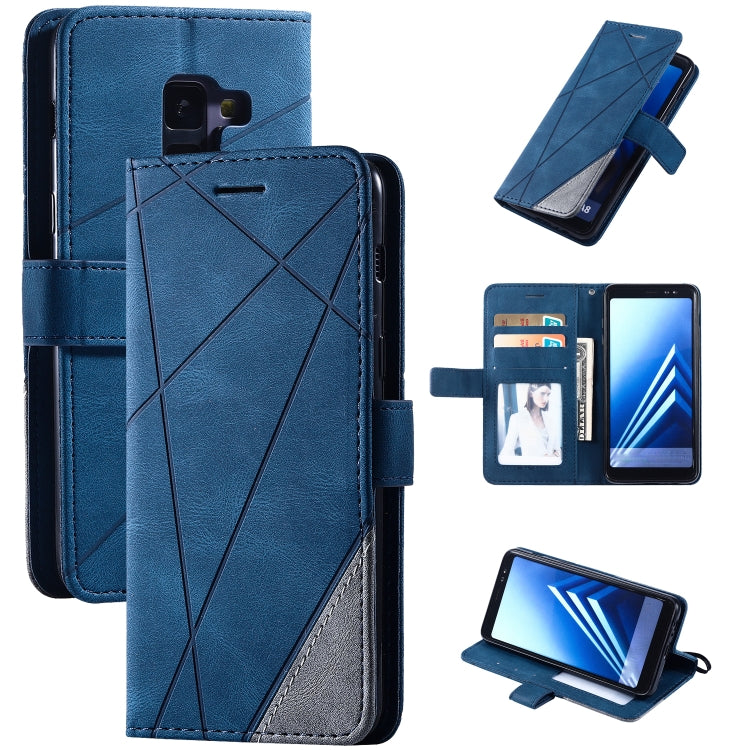 Skin Feel Splicing Horizontal Flip Leather Case with Holder & Card Slots & Wallet & Photo Frame, For Samsung Galaxy S8, For Samsung Galaxy J6, For Samsung Galaxy A50, For Samsung Galaxy A8(2018)