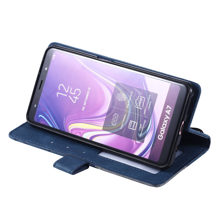 Skin Feel Splicing Horizontal Flip Leather Case with Holder & Card Slots & Wallet & Photo Frame, For Samsung Galaxy A7(2018), For Samsung Galaxy A10s, For Samsung Galaxy A20, For Samsung Galaxy A20e