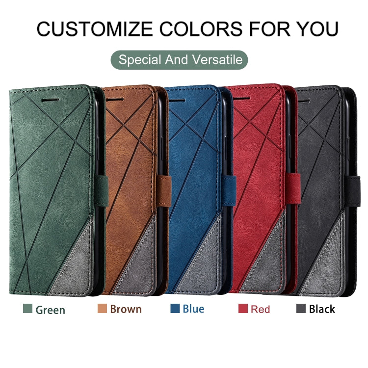 Skin Feel Splicing Horizontal Flip Leather Case with Holder & Card Slots & Wallet & Photo Frame, For Samsung Galaxy A7(2018), For Samsung Galaxy A10s, For Samsung Galaxy A20, For Samsung Galaxy A20e