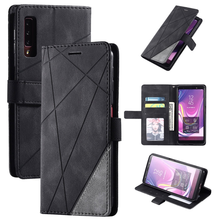 Skin Feel Splicing Horizontal Flip Leather Case with Holder & Card Slots & Wallet & Photo Frame, For Samsung Galaxy A7(2018), For Samsung Galaxy A10s, For Samsung Galaxy A20, For Samsung Galaxy A20e