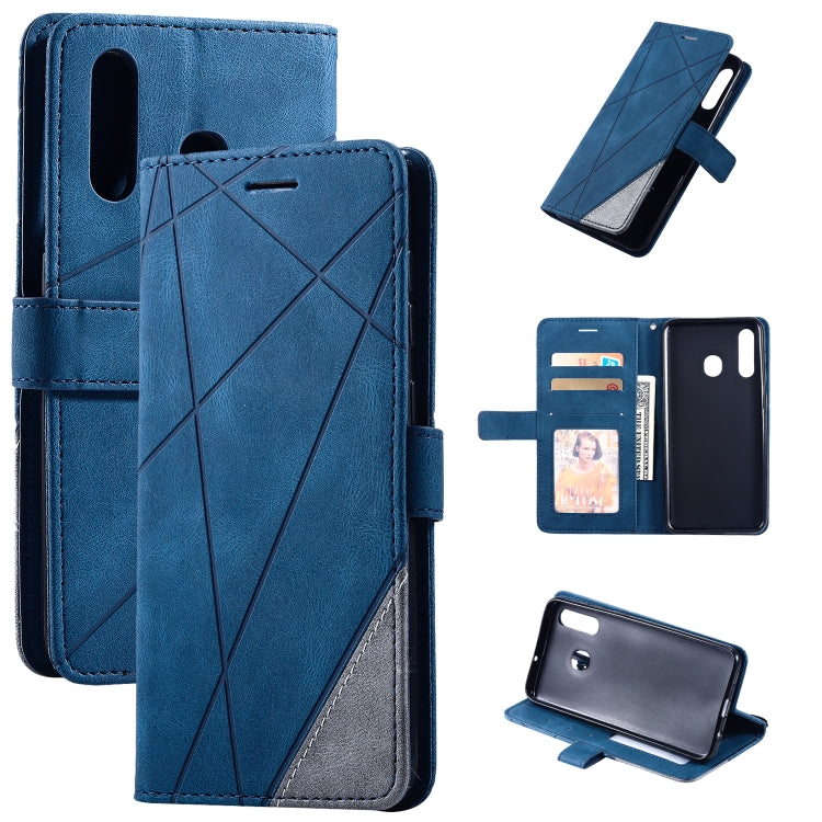 Skin Feel Splicing Horizontal Flip Leather Case with Holder & Card Slots & Wallet & Photo Frame, For Samsung Galaxy A7(2018), For Samsung Galaxy A10s, For Samsung Galaxy A20, For Samsung Galaxy A20e
