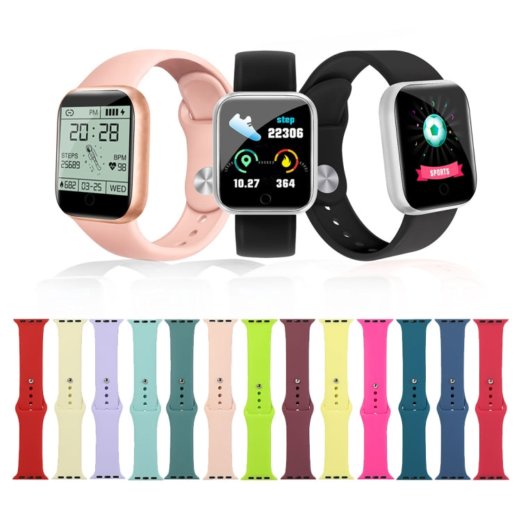 Silicone Watch Replacement Strap, Short Section (Female), For Apple Watch Series 8&7 41mm / SE 2&6&SE&5&4 40mm / 3&2&1 38mm