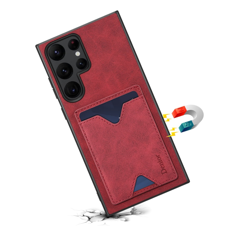 Étui Denior en PU avec porte-cartes et coque arrière pour Samsung Galaxy S24 Ultra 5G, Samsung Galaxy A14 5G, Samsung Galaxy S24+ 5G et Samsung Galaxy A24 5G