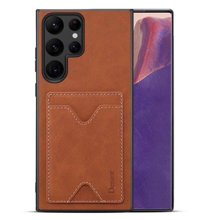 Étui Denior en PU avec porte-cartes et coque arrière pour Samsung Galaxy S24 Ultra 5G, Samsung Galaxy A14 5G, Samsung Galaxy S24+ 5G et Samsung Galaxy A24 5G