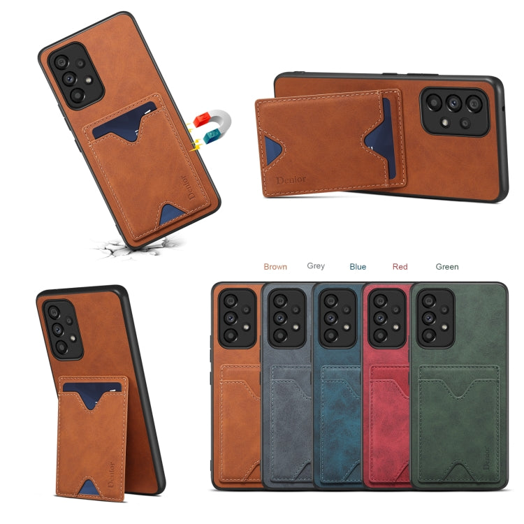 Étui Denior en PU avec porte-cartes et coque arrière pour Samsung Galaxy S24 Ultra 5G, Samsung Galaxy A14 5G, Samsung Galaxy S24+ 5G et Samsung Galaxy A24 5G