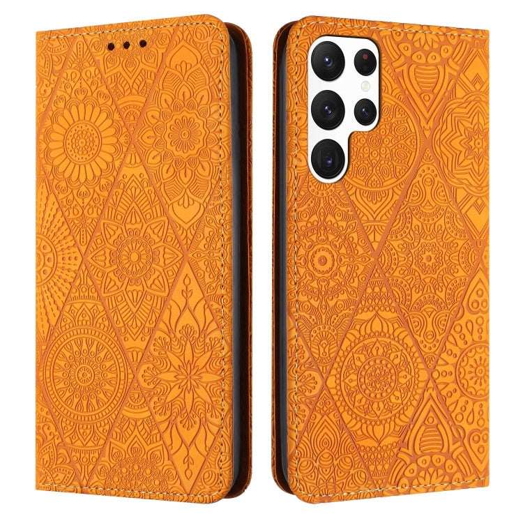 Ethnic Embossed Adsorption Leather Phone Case