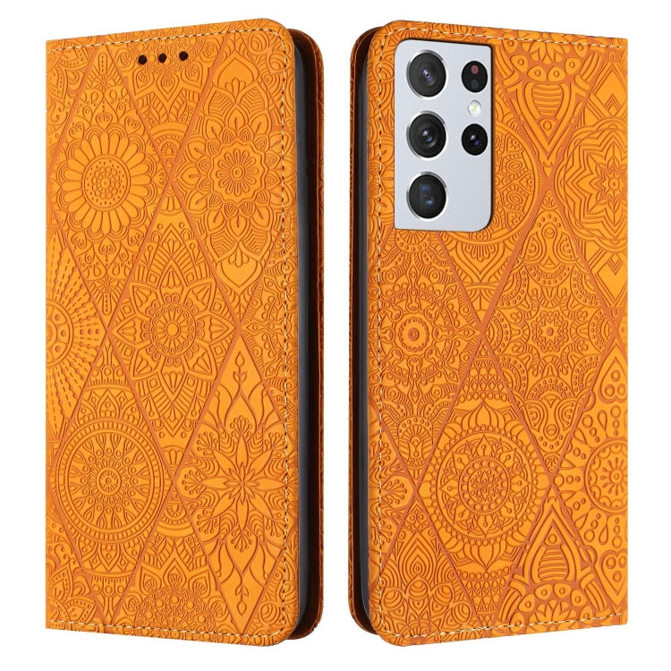 Ethnic Embossed Adsorption Leather Phone Case