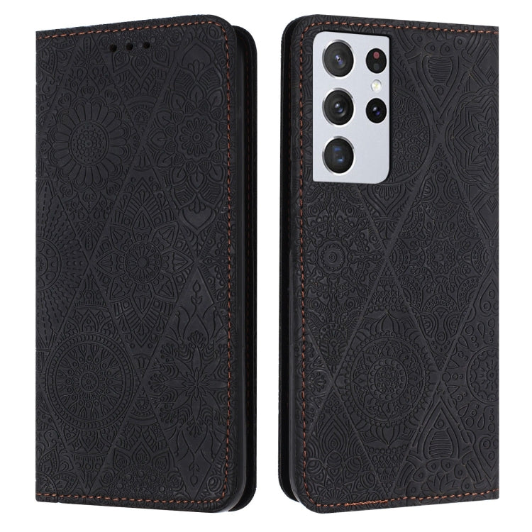 Ethnic Embossed Adsorption Leather Phone Case
