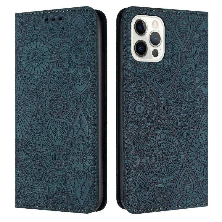 Ethnic Embossed Adsorption Leather Phone Case, For iPhone 14, For iPhone 14 Plus, For iPhone 14 Pro, For iPhone 14 Pro Max