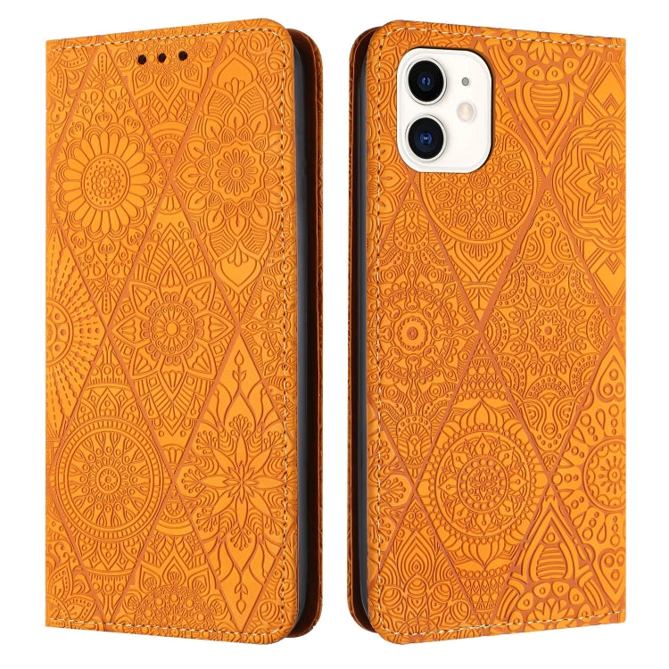 Ethnic Embossed Adsorption Leather Phone Case, For iPhone 12 Pro Max, For iPhone 11, For iPhone 11 Pro, For iPhone 11 Pro Max