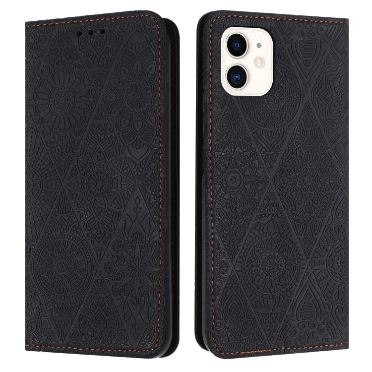 Ethnic Embossed Adsorption Leather Phone Case, For iPhone 12 Pro Max, For iPhone 11, For iPhone 11 Pro, For iPhone 11 Pro Max