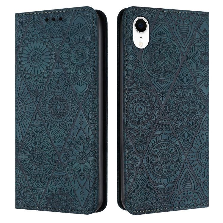 Ethnic Embossed Adsorption Leather Phone Case, For iPhone X / XS, For iPhone XR, For iPhone XS Max, For iPhone SE 2022 / 7 / 8