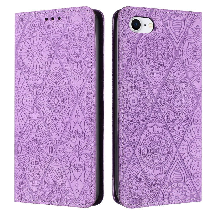 Ethnic Embossed Adsorption Leather Phone Case, For iPhone X / XS, For iPhone XR, For iPhone XS Max, For iPhone SE 2022 / 7 / 8