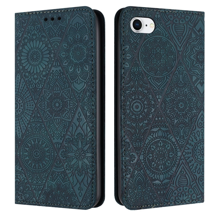 Ethnic Embossed Adsorption Leather Phone Case, For iPhone X / XS, For iPhone XR, For iPhone XS Max, For iPhone SE 2022 / 7 / 8