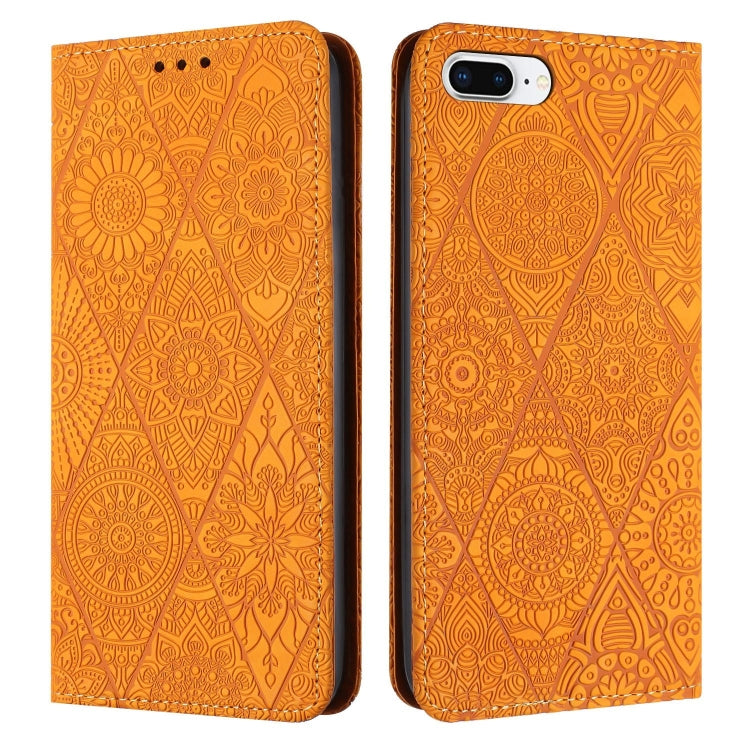 Ethnic Embossed Adsorption Leather Phone Case, For iPhone 7 Plus / 8 Plus