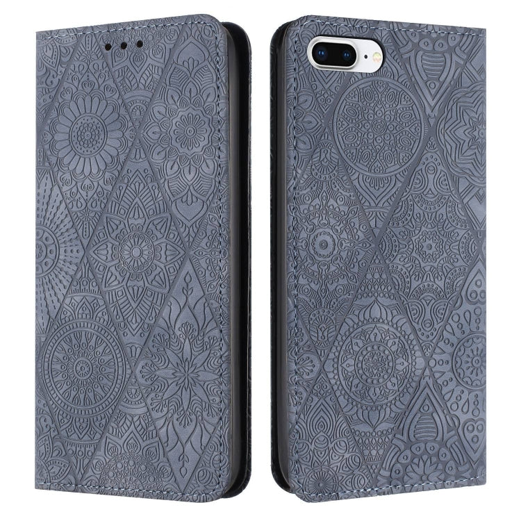 Ethnic Embossed Adsorption Leather Phone Case, For iPhone 7 Plus / 8 Plus