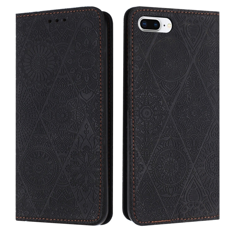 Ethnic Embossed Adsorption Leather Phone Case, For iPhone 7 Plus / 8 Plus