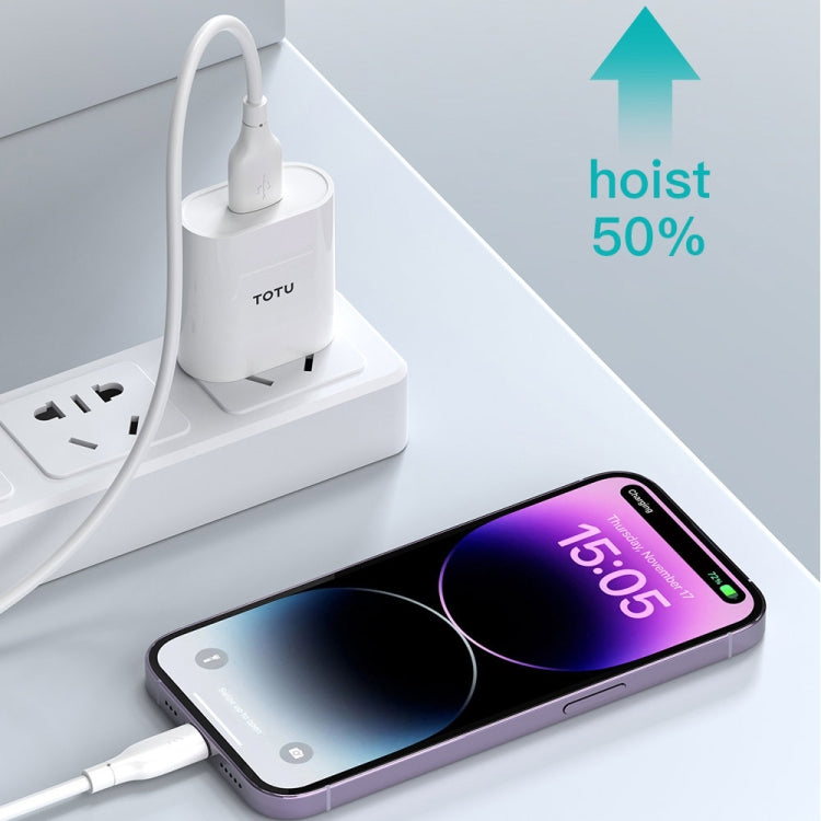 TOTU CB-3 Series USB-C / Type-C to 8 Pin Fast Charge Data Cable, USB-C / Type-C to 8 Pin