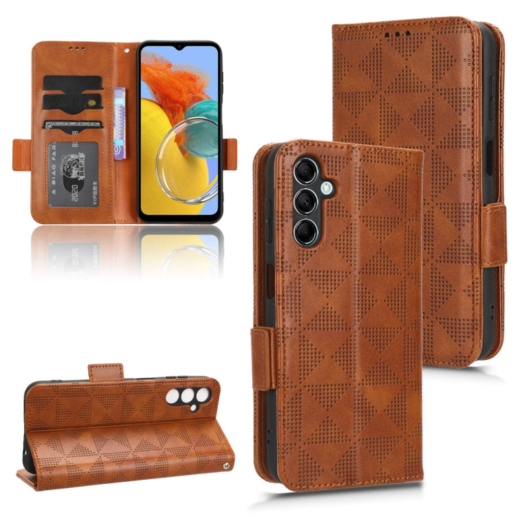 Symmetrical Triangle Pattern Leather Phone Case, For Samsung Galaxy M54 5G, For Samsung Galaxy F14