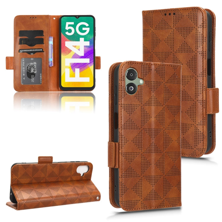 Symmetrical Triangle Pattern Leather Phone Case, For Samsung Galaxy M54 5G, For Samsung Galaxy F14