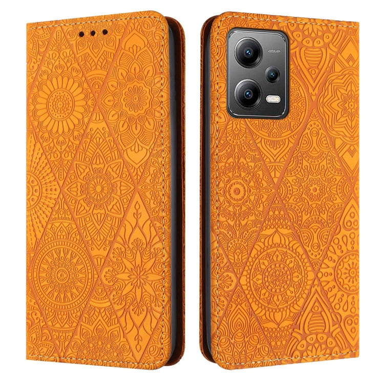 Ethnic Embossed Adsorption Leather Phone Case