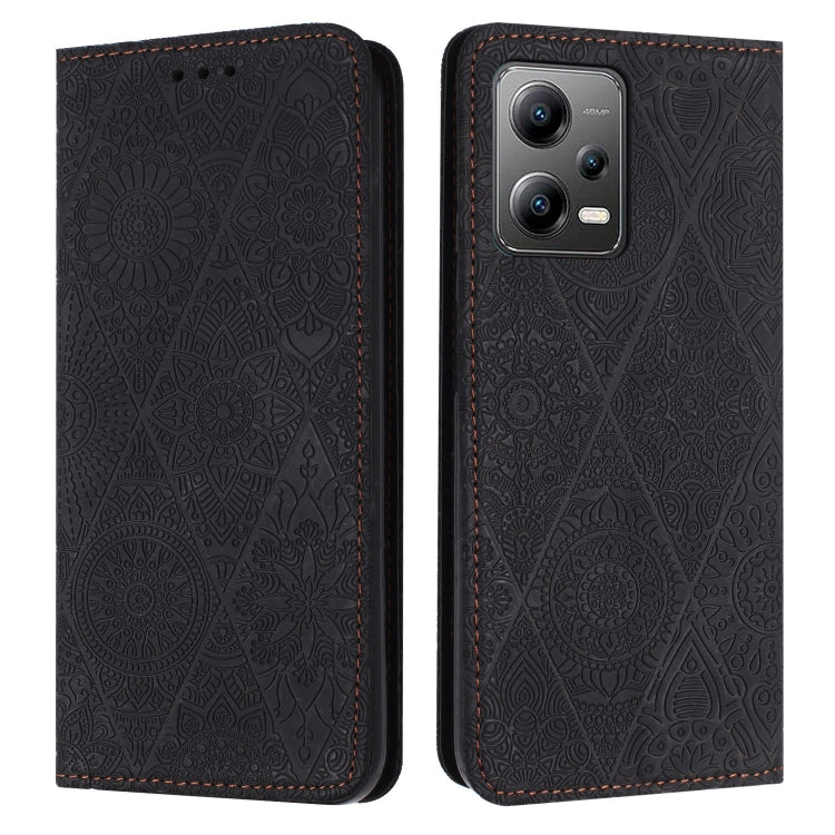 Ethnic Embossed Adsorption Leather Phone Case