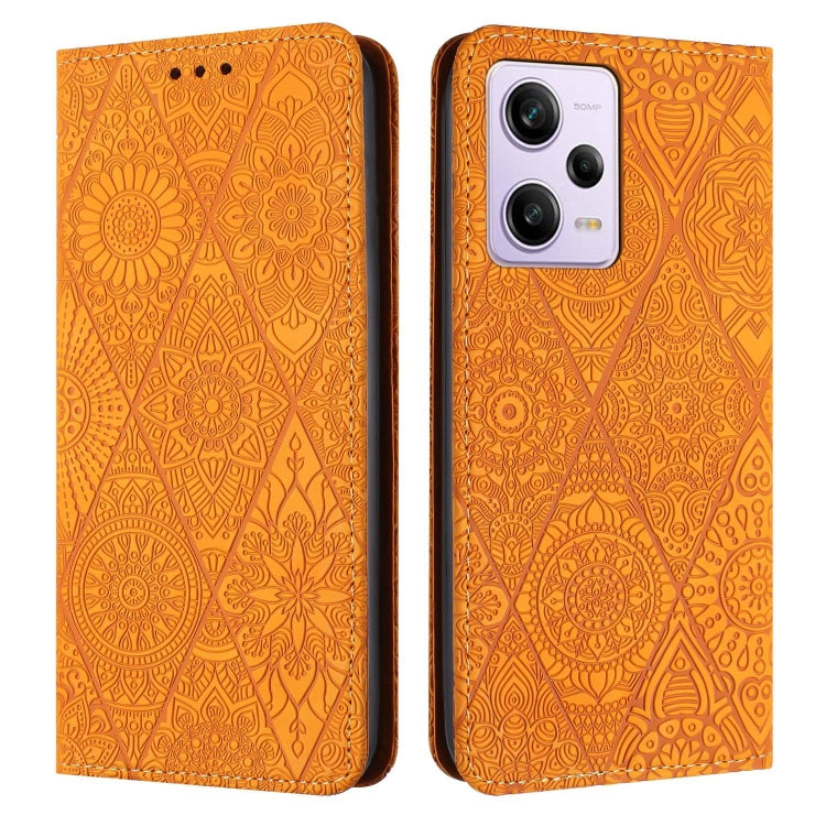 Ethnic Embossed Adsorption Leather Phone Case