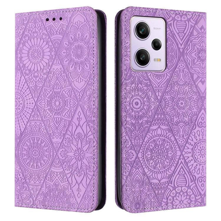 Ethnic Embossed Adsorption Leather Phone Case