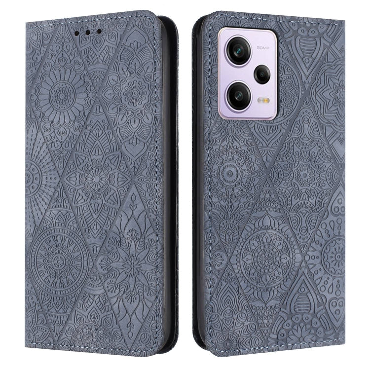 Ethnic Embossed Adsorption Leather Phone Case