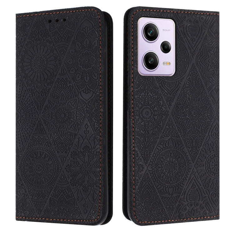 Ethnic Embossed Adsorption Leather Phone Case