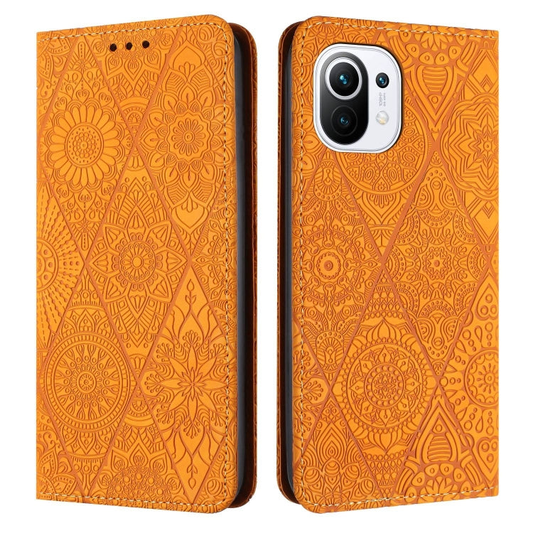 Ethnic Embossed Adsorption Leather Phone Case