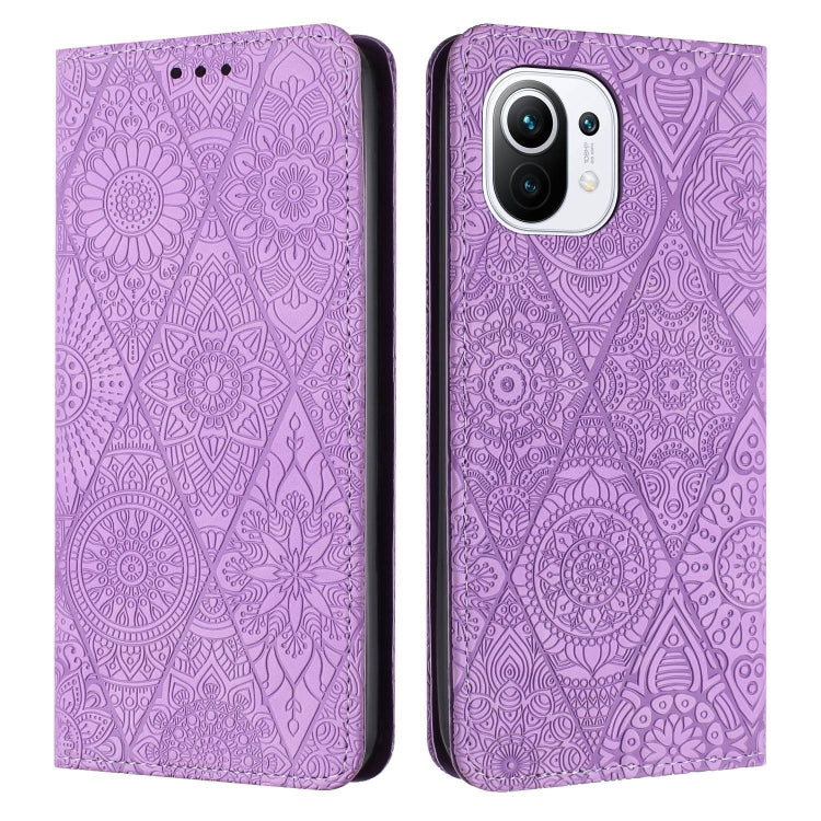 Ethnic Embossed Adsorption Leather Phone Case