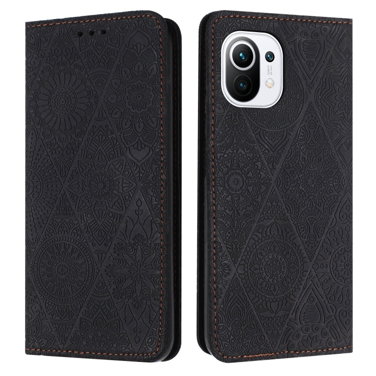 Ethnic Embossed Adsorption Leather Phone Case