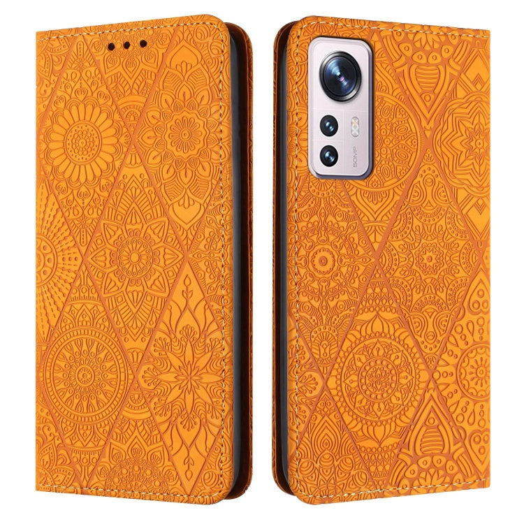 Ethnic Embossed Adsorption Leather Phone Case