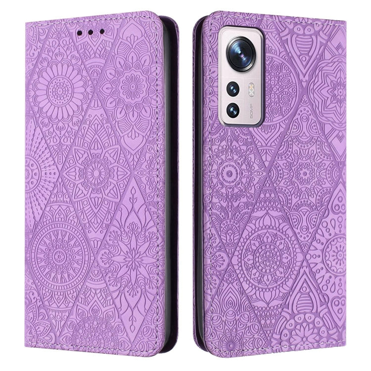Ethnic Embossed Adsorption Leather Phone Case