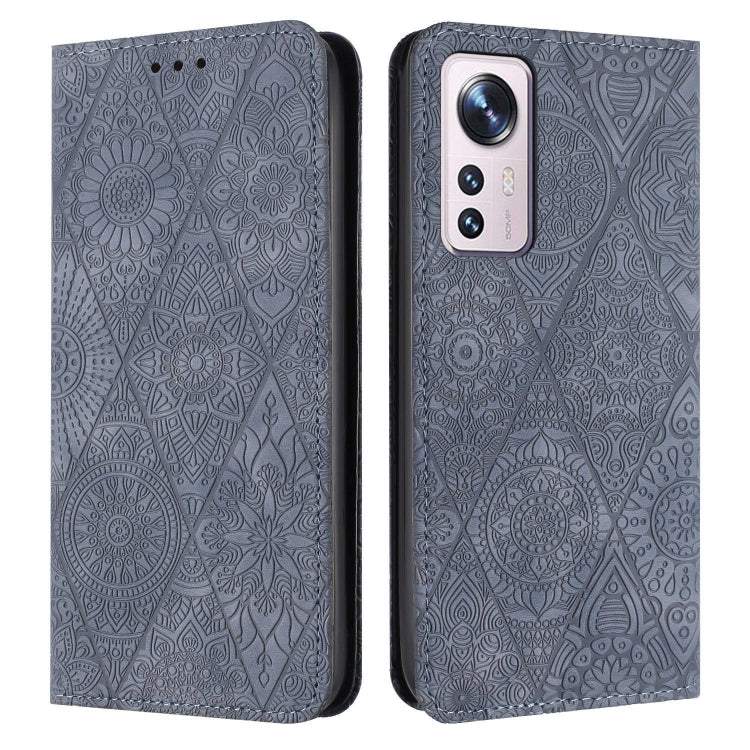 Ethnic Embossed Adsorption Leather Phone Case