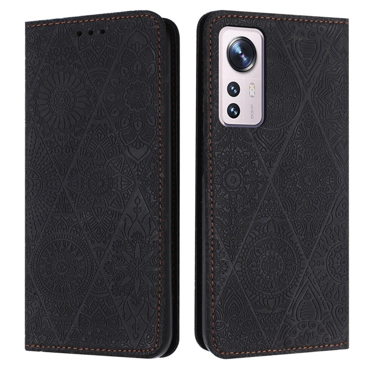Ethnic Embossed Adsorption Leather Phone Case