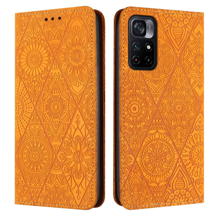 Ethnic Embossed Adsorption Leather Phone Case
