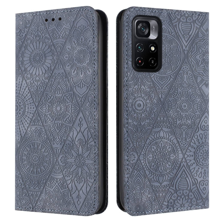 Ethnic Embossed Adsorption Leather Phone Case, For Xiaomi Poco X4 Pro 5G, For Xiaomi Redmi 10, For Xiaomi Poco M4 Pro 5G, For Xiaomi Poco X3 NFC