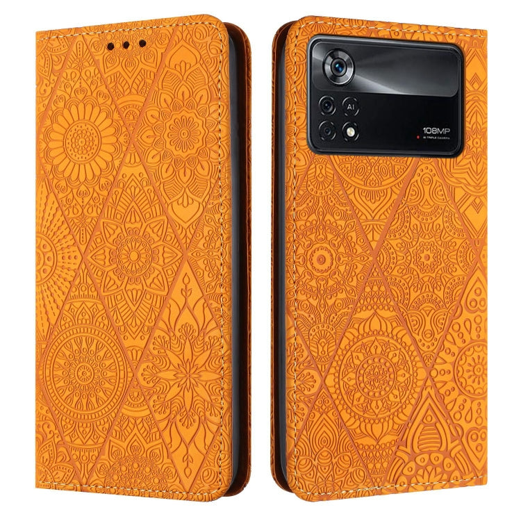Ethnic Embossed Adsorption Leather Phone Case