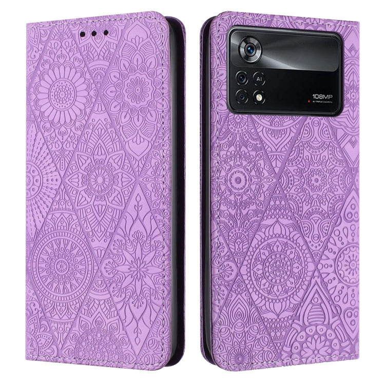 Ethnic Embossed Adsorption Leather Phone Case