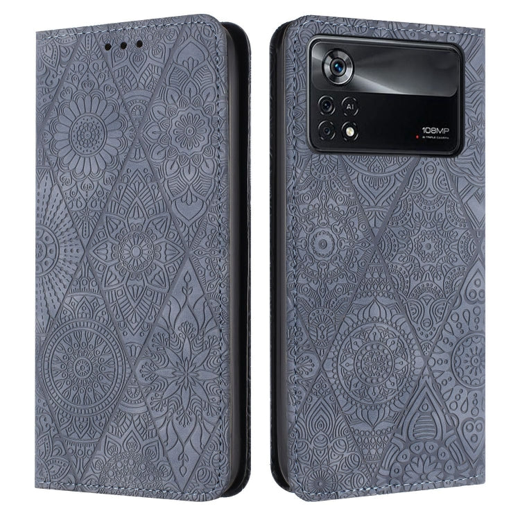 Ethnic Embossed Adsorption Leather Phone Case