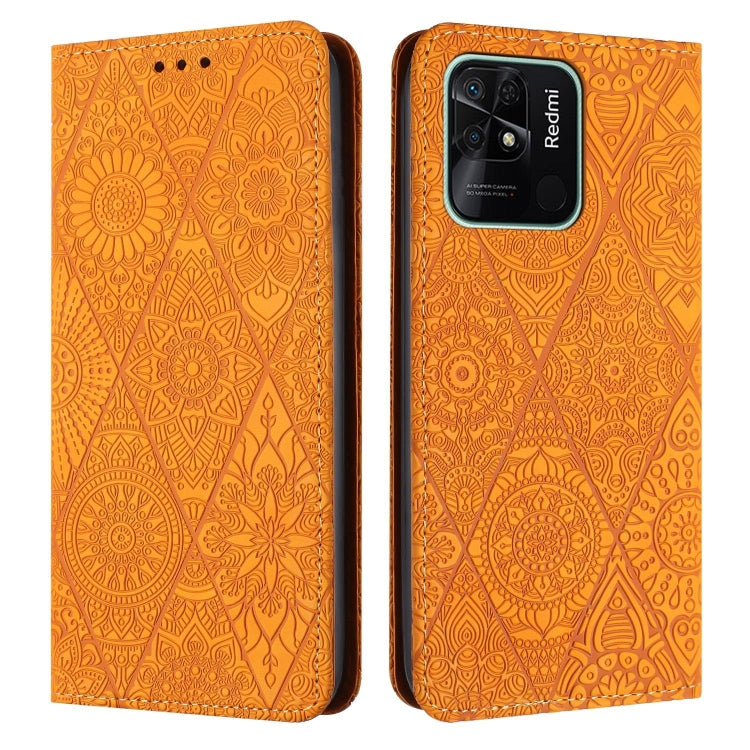 Ethnic Embossed Adsorption Leather Phone Case