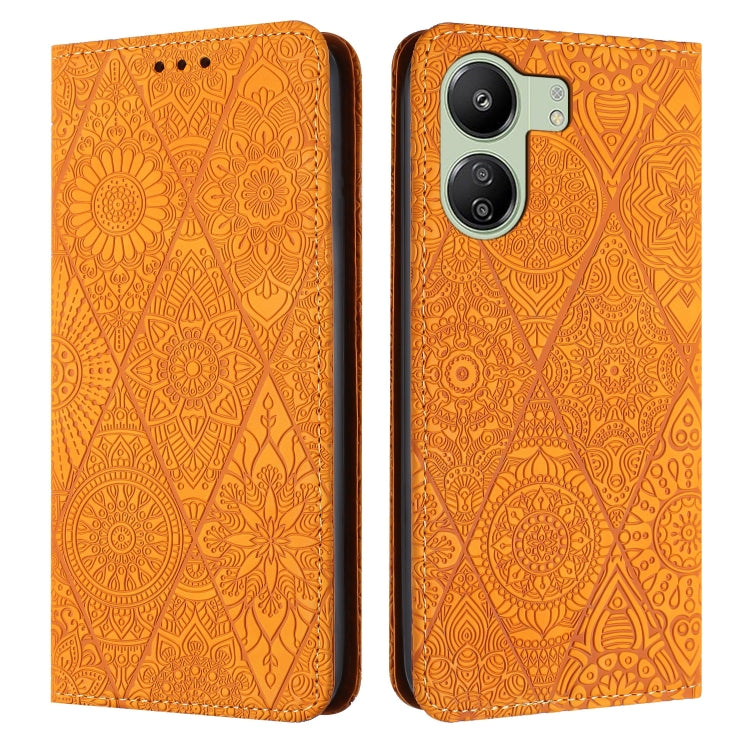 Ethnic Embossed Adsorption Leather Phone Case