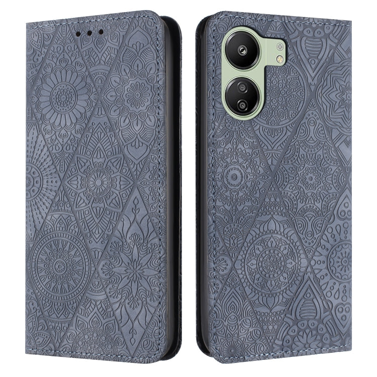 Ethnic Embossed Adsorption Leather Phone Case